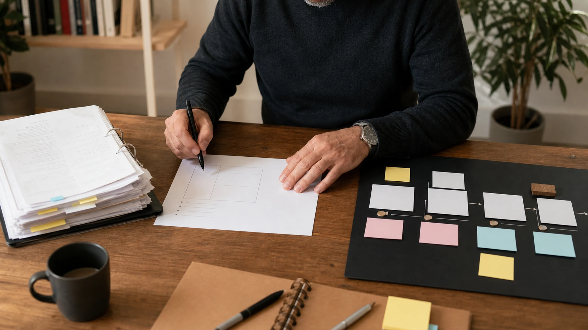 Un responsable de producto sustituye un manual de instrucciones voluminoso por un brief conciso y un flujo modular para agentes